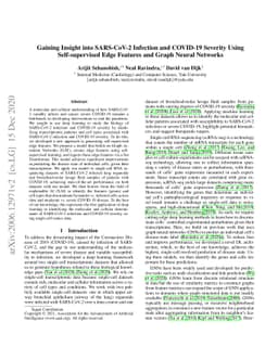 Gaining Insight into SARS-CoV-2 Infection and COVID-19 Severity Using
  Self-supervised Edge Features and Graph Neural Networks