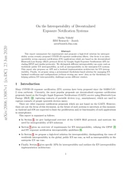 On the Interoperability of Decentralized Exposure Notification Systems