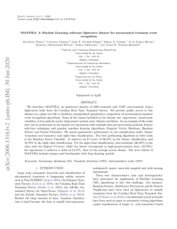 MANTRA: A Machine Learning reference lightcurve dataset for astronomical
  transient event recognition