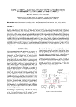 Boundary Regularized Building Footprint Extraction From Satellite Images
  Using Deep Neural Network