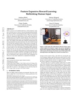 Feature Expansive Reward Learning: Rethinking Human Input