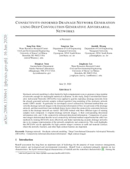 Connectivity-informed Drainage Network Generation using Deep Convolution
  Generative Adversarial Networks