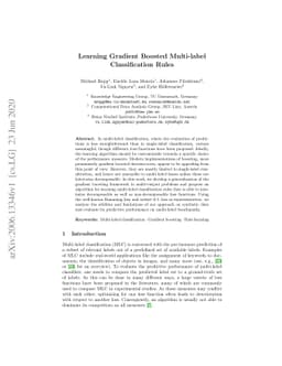 Learning Gradient Boosted Multi-label Classification Rules