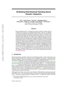 Rethinking Distributional Matching Based Domain Adaptation