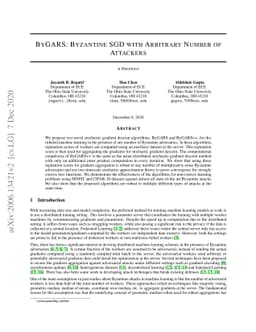 ByGARS: Byzantine SGD with Arbitrary Number of Attackers