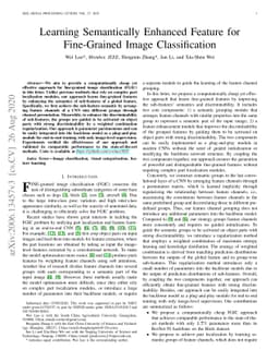 Learning Semantically Enhanced Feature for Fine-Grained Image
  Classification