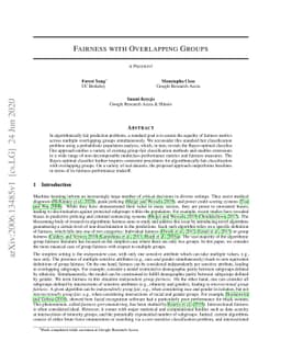 Fairness with Overlapping Groups