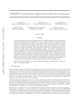 NINEPINS: Nuclei Instance Segmentation with Point Annotations