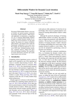 Differentiable Window for Dynamic Local Attention
