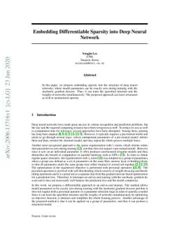 Embedding Differentiable Sparsity into Deep Neural Network