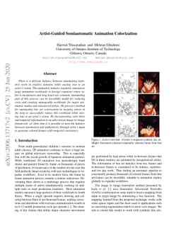 Artist-Guided Semiautomatic Animation Colorization