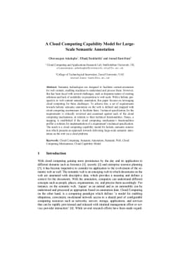 A Cloud Computing Capability Model for Large-Scale Semantic Annotation