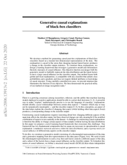 Generative causal explanations of black-box classifiers