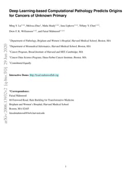 Deep Learning-based Computational Pathology Predicts Origins for Cancers
  of Unknown Primary