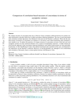 Comparison of correlation-based measures of concordance in terms of
  asymptotic variance