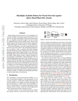 Blacklight: Scalable Defense for Neural Networks against Query-Based
  Black-Box Attacks