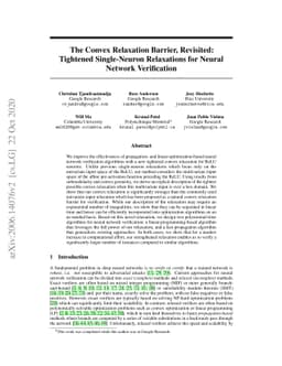 The Convex Relaxation Barrier, Revisited: Tightened Single-Neuron
  Relaxations for Neural Network Verification