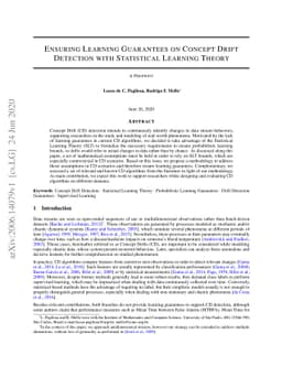 Ensuring Learning Guarantees on Concept Drift Detection with Statistical
  Learning Theory