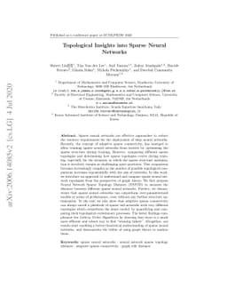 Topological Insights into Sparse Neural Networks