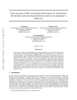 Explainable CNN-attention Networks (C-Attention Network) for Automated
  Detection of Alzheimer's Disease