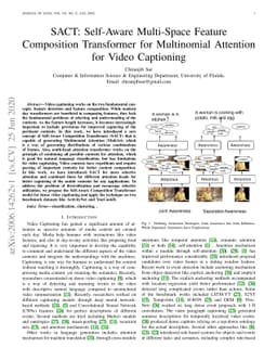 SACT: Self-Aware Multi-Space Feature Composition Transformer for
  Multinomial Attention for Video Captioning