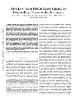 Ultra-Low-Power FDSOI Neural Circuits for Extreme-Edge Neuromorphic
  Intelligence