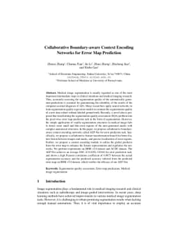 Collaborative Boundary-aware Context Encoding Networks for Error Map
  Prediction