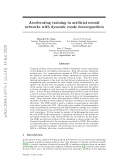 Accelerating Training in Artificial Neural Networks with Dynamic Mode
  Decomposition