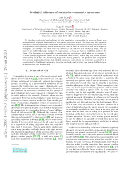 Statistical inference of assortative community structures