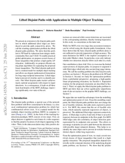 Lifted Disjoint Paths with Application in Multiple Object Tracking