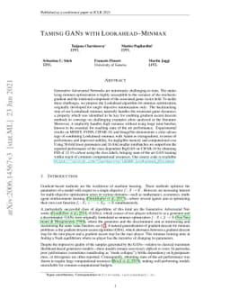 Taming GANs with Lookahead-Minmax