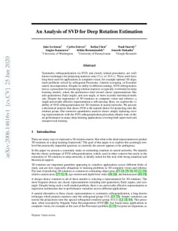 An Analysis of SVD for Deep Rotation Estimation