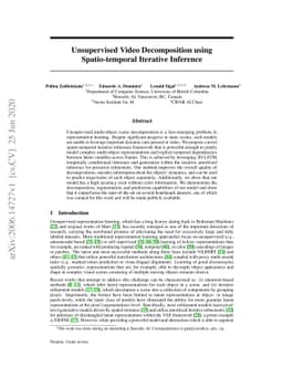 Unsupervised Video Decomposition using Spatio-temporal Iterative
  Inference