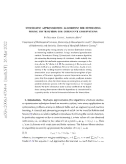 Stochastic Approximation Algorithm for Estimating Mixing Distribution
  for Dependent Observations