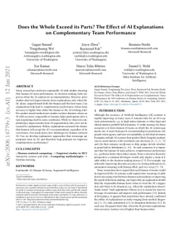 Does the Whole Exceed its Parts? The Effect of AI Explanations on
  Complementary Team Performance