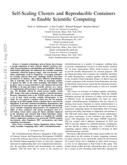 Self-Scaling Clusters and Reproducible Containers to Enable Scientific
  Computing