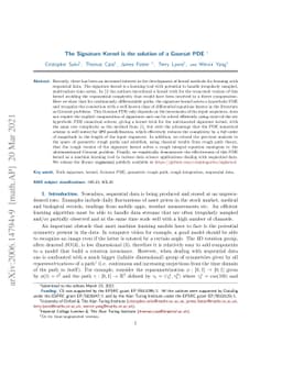 The Signature Kernel is the solution of a Goursat PDE