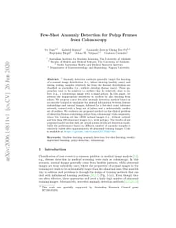 Few-Shot Anomaly Detection for Polyp Frames from Colonoscopy