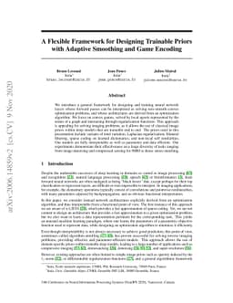 A Flexible Framework for Designing Trainable Priors with Adaptive
  Smoothing and Game Encoding