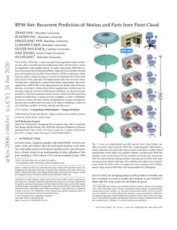 RPM-Net: Recurrent Prediction of Motion and Parts from Point Cloud