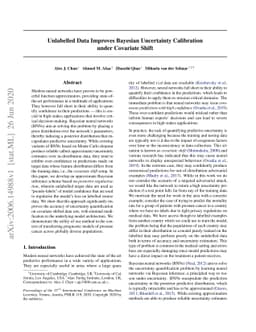 Unlabelled Data Improves Bayesian Uncertainty Calibration under
  Covariate Shift
