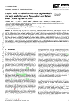 SASO: Joint 3D Semantic-Instance Segmentation via Multi-scale Semantic
  Association and Salient Point Clustering Optimization