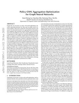 Policy-GNN: Aggregation Optimization for Graph Neural Networks