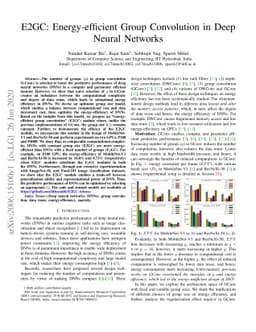 E2GC: Energy-efficient Group Convolution in Deep Neural Networks