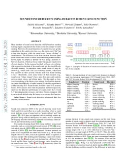 Sound Event Detection Using Duration Robust Loss Function