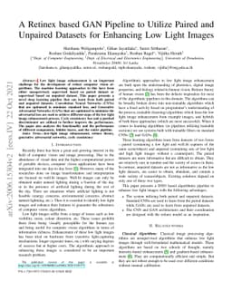A Retinex based GAN Pipeline to Utilize Paired and Unpaired Datasets for
  Enhancing Low Light Images