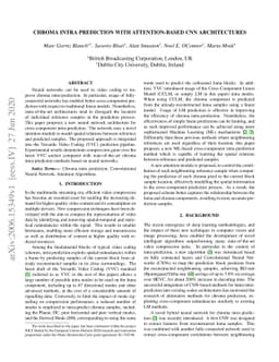 Chroma Intra Prediction with attention-based CNN architectures