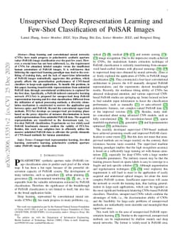 Unsupervised Deep Representation Learning and Few-Shot Classification of
  PolSAR Images