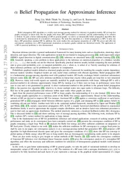 $α$ Belief Propagation for Approximate Inference