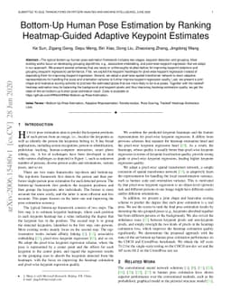 Bottom-Up Human Pose Estimation by Ranking Heatmap-Guided Adaptive
  Keypoint Estimates